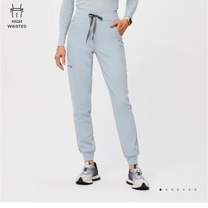 Figs Dusty Blue High Waisted Zamora Joggers Size Medium